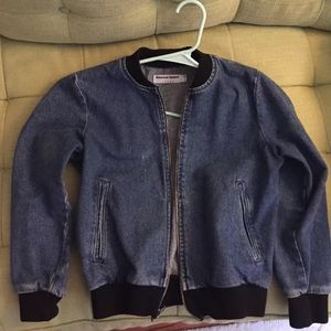 American apparel denim bomber jacket